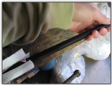 Dinghy Restoration - Straightening the tiller extension